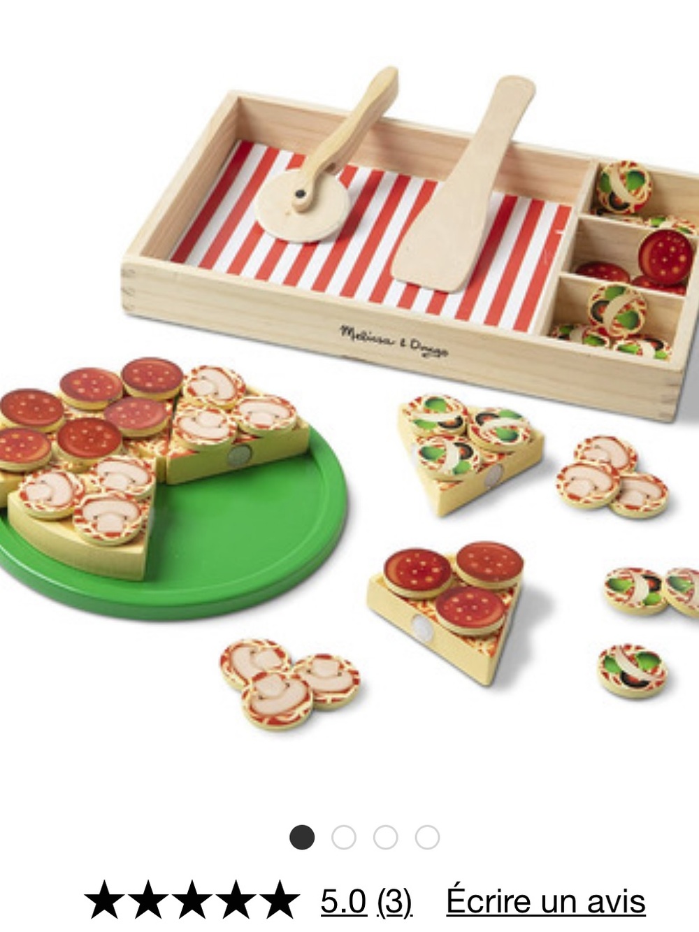 Melissa & Doug Wooden Pizza Playset new in box